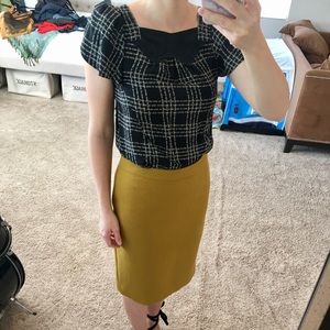 Marc Jacobs plaid black blouse size small